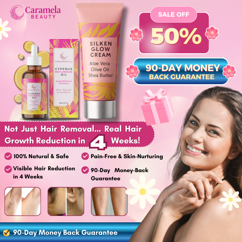 Caramela Beauty™ Cyperus Rotundus Oil for Natural Permanent Hair Reduction